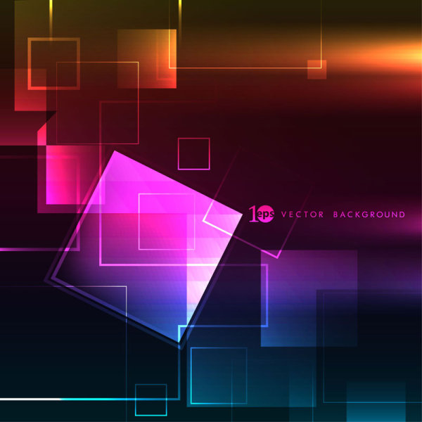 Technology flu brilliant background 02 - vector material