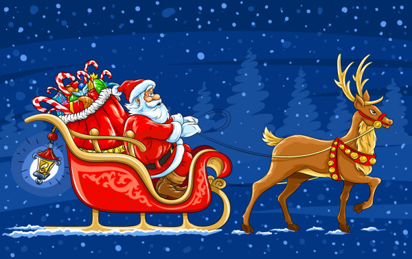 Beautiful Christmas elements 01 - vector material