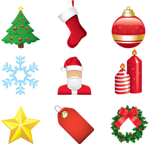 Christmas cartoon elements - vector
