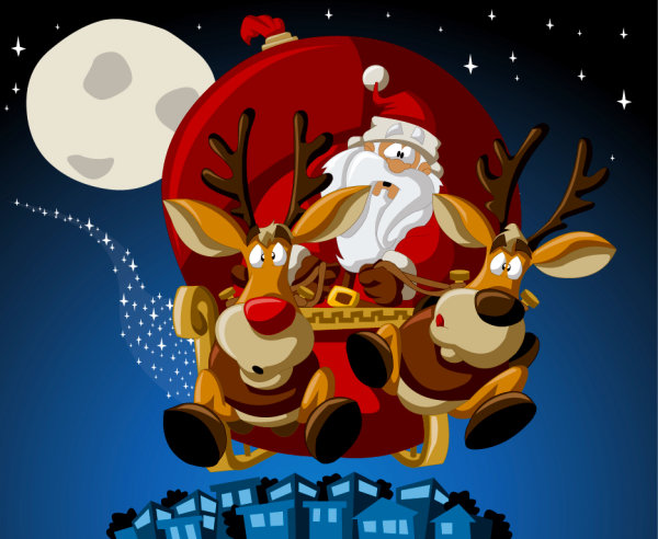 Cute Santa Claus Illustration 04 - vector