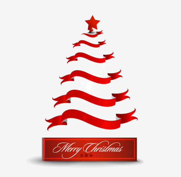Creative Christmas tree 08 - vector material