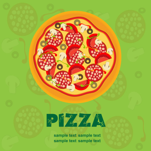 Pizza illustrator 02 - vector material