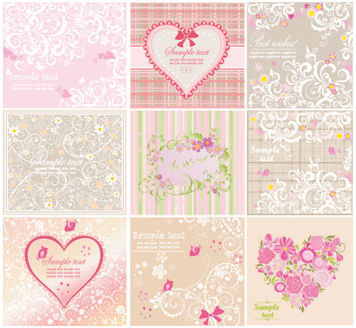 European-style lace pattern 04 - vector material