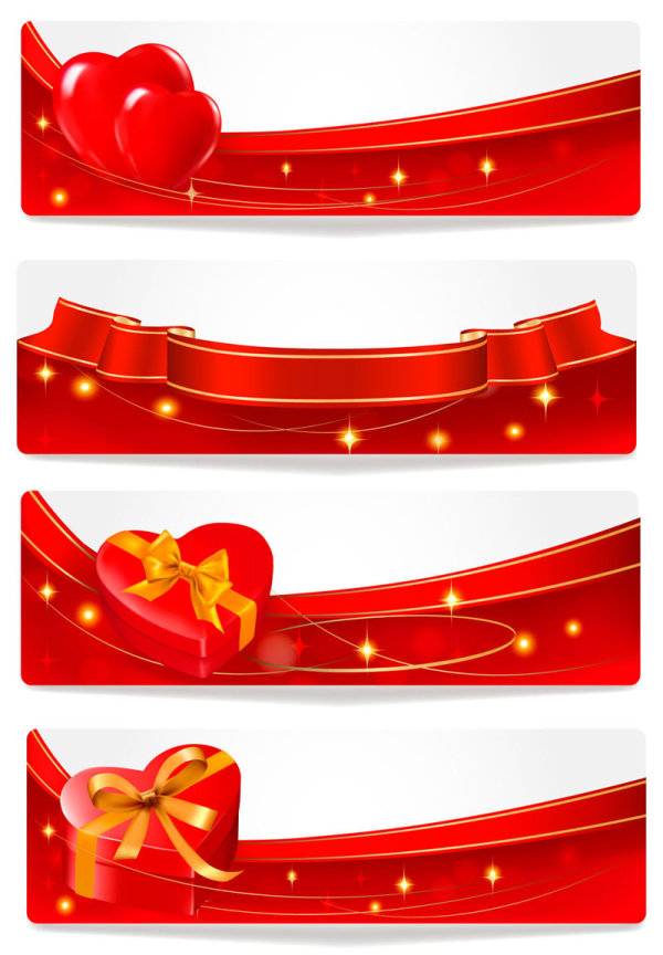 Romantic Valentine's Day Elements 4 - vector material
