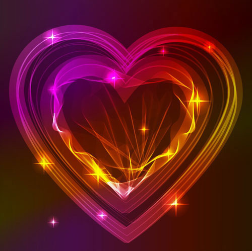 Valentine gorgeous light 02 - vector material
