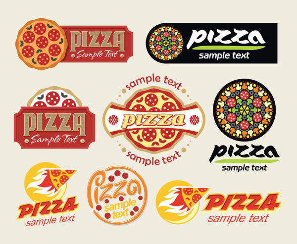 Cartoon pizza 01 - vector material