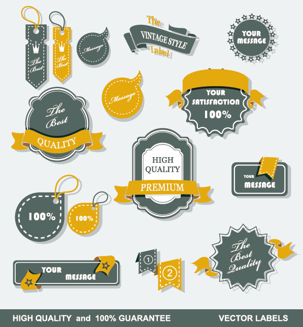 Exquisite label - vector material