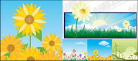 Beautiful flower theme vector illustration