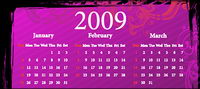 2009 calendar pattern vector material
