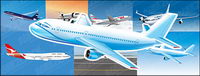 civilian airliner vector material