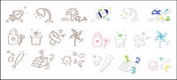 Cute icon series vector material-6