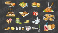 Kitchen utensils, such as fine food icon vector material