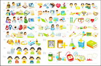 Medical hospital icon vector material