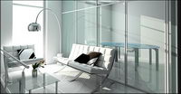 3D bright drawing room picture material