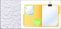 Very wrinkled and the White Paper notes vector material