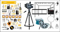 Film and music element vector material