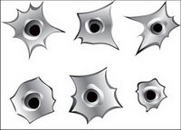 Bullet holes vector material