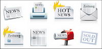 Newspaper icon vector material