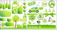 Low-carbon green theme icon vector material
