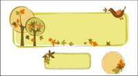 Vector tree theme decoration box