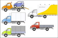 5 trucks Vector			
