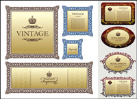 European classical border pattern vector material