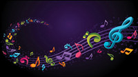 Theme music notes vector material -4