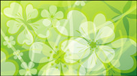 Fresh summer flowers vector background material -2