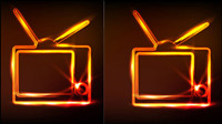 Glare TV vector material