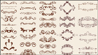 European-style lace pattern 02-- vector material