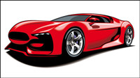 Beautiful sports car 03 -  vector material