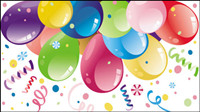 Beautifully colored balloons 02 - vector