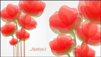 Fashion flowers vector material -4