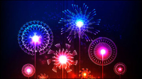 Festive fireworks 02 - vector material