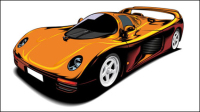 Beautiful sports car 02-vector