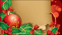 The exquisite Christmas border background 02 - vector material