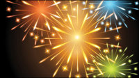 Dazzling fireworks effects 01 - vector material