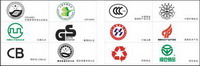 Common certification marks Vector material