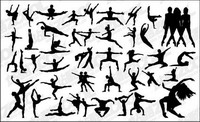 Vector People silhouette dancing