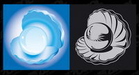 Vector material pearl mussels