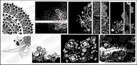 8, black and white pattern vector material