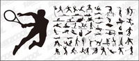 All kinds of sports action vector silhouette material-1