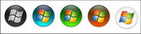 Windows vista round LOGO series of multi-color transparent PNG icon