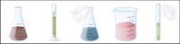 Crystal chemical containers transparent png material
