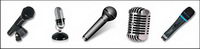 Microphone icon series of transparent PNG