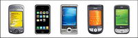 Contemporary popular series of smart phones transparent png