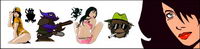 The trend and sexy characters, cartoon icon png