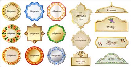 European decorative cards vector material