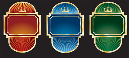 Vector ornate European-style label