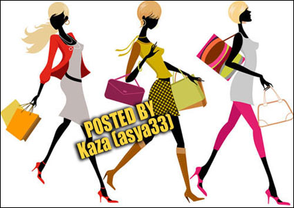 Fashion women vector material